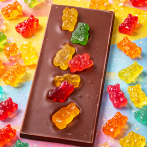 Funhouse Milk Chocolate Gummy Bear Chocolate Bar | Box of 8